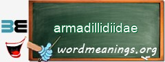 WordMeaning blackboard for armadillidiidae